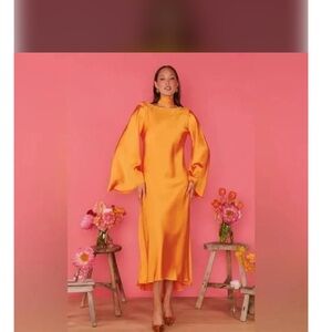 Show Me Your MuMu Orange Tie Gown, NWT, XS